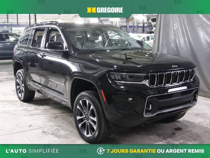 Jeep Grand Cherokee Overland AWD AUTO A/C MAGS CUIR TOIT NAV CAM RECUL 2023 Noir