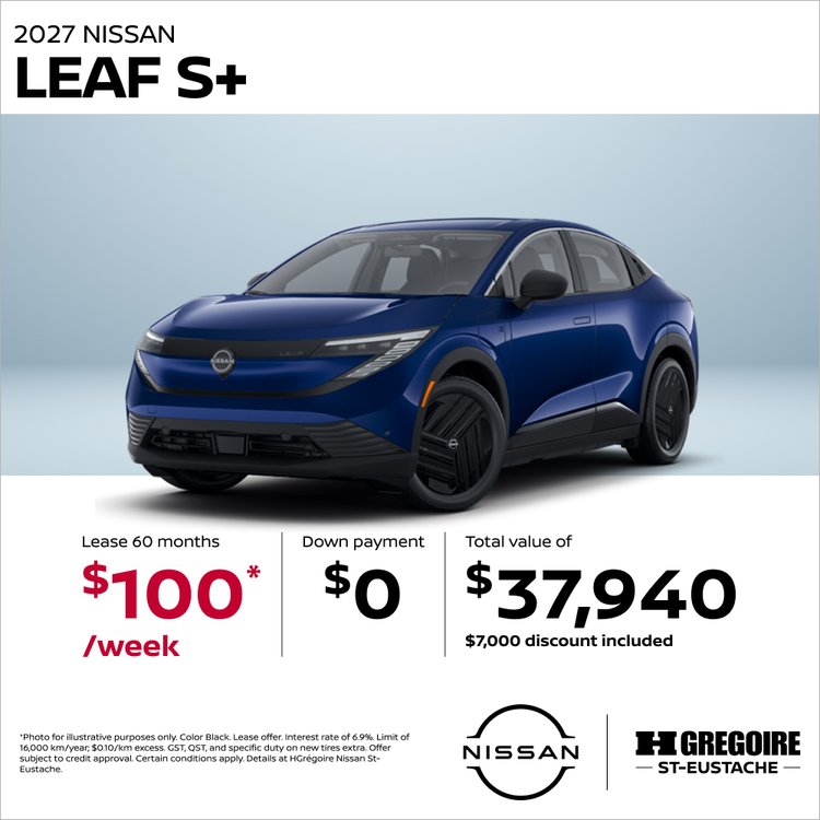Nissan st eustache promo octobre LEAF S PLUS EN