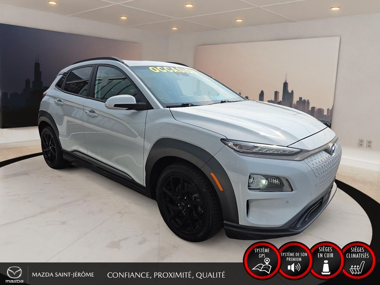 2021 Hyundai Kona Electric White Ste-Agathe des Monts - photo #3