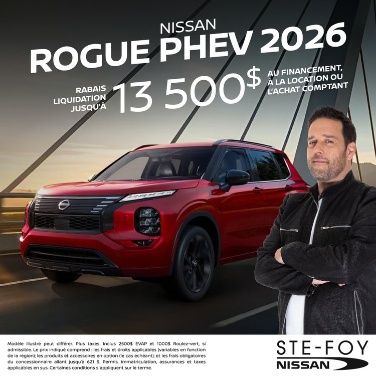 Ste foy nissan promo septembre Rogue PHEV 2026