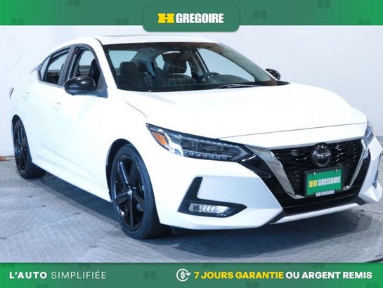 Nissan Sentra SR AUTO A/C CUIR TOIT GR ELECT MAGS CAM RECUL BLUE 2021 Blanc