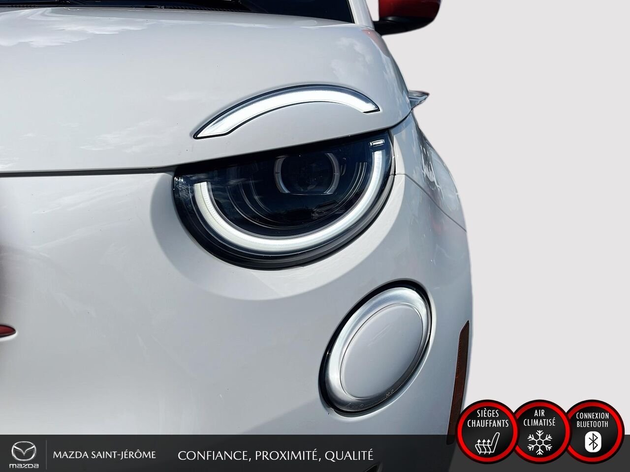 2024 FIAT 500e Édition (RED) | 100 % ÉLECTRIQUE | NAVIGATION | CAMÉRA DE RECUL | CARFAX VIERGE White Saint-Jérôme - photo #1