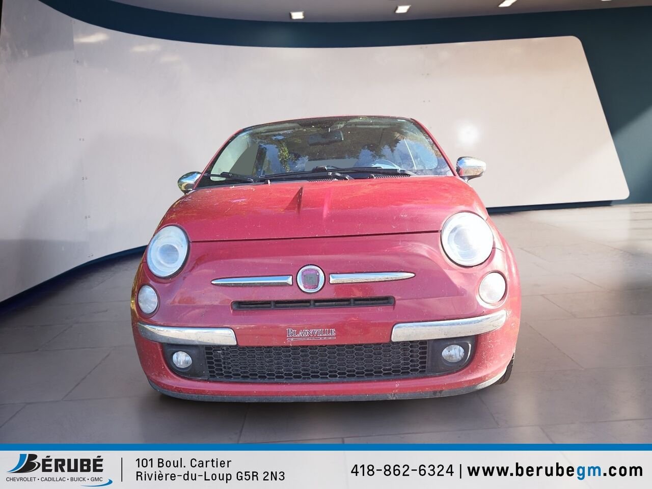FIAT 500 Décapotable 2 portes Lounge 2012 Rouge Rivière-du-Loup - photo #1