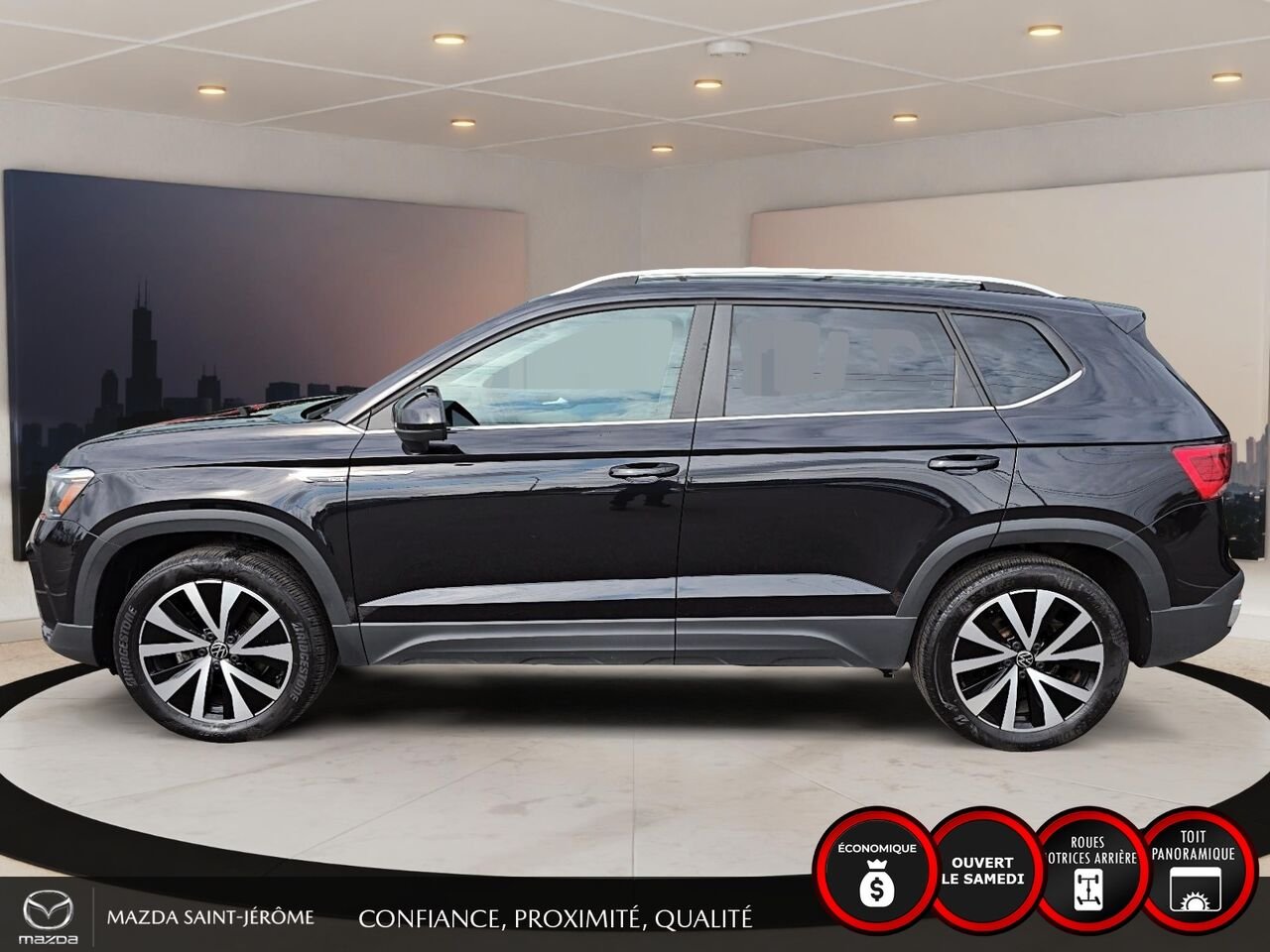Volkswagen Taos Comfortline 4MOTION | TOIT PANORAMIQUE | MAGS | CUIR | 2023 Noir Saint-Jérôme - photo #9