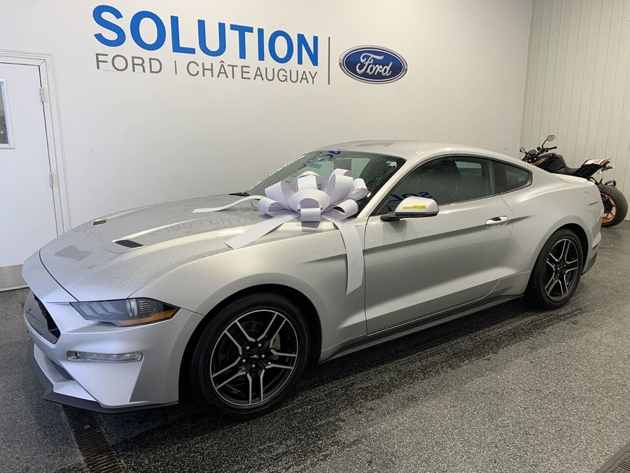 2019 Ford Mustang EcoBoost à toit fuyant Silver
