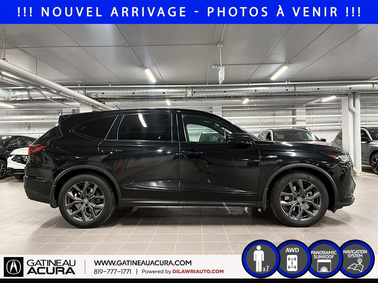 2022 Acura MDX A-Spec SH-AWD Black Gatineau - photo #3