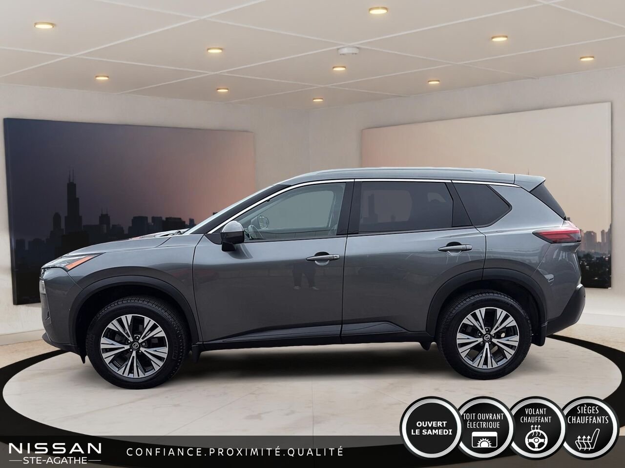 Nissan Rogue SV TA | 98 110 KM | UN SEUL PROPRIÉTAIRE | JAMAIS ACCIDENTÉ 2021 Gris Saint-Jérôme - photo #5