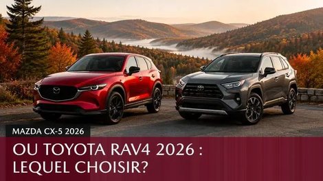 Mazda CX-5 2026 ou Toyota RAV4 2026 : lequel choisir?
