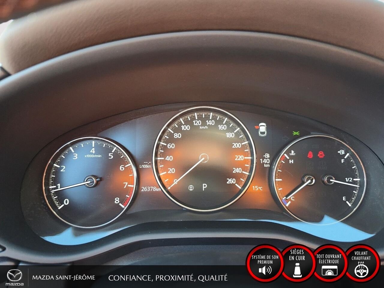 2023 Mazda CX-30 GT | 1 PROPRIÉTAIRE | JAMAIS ACCIDENTÉ | AWD | CUIR | TOIT OUVRANT | MAGS NOIR Red Saint-Jérôme - photo #15