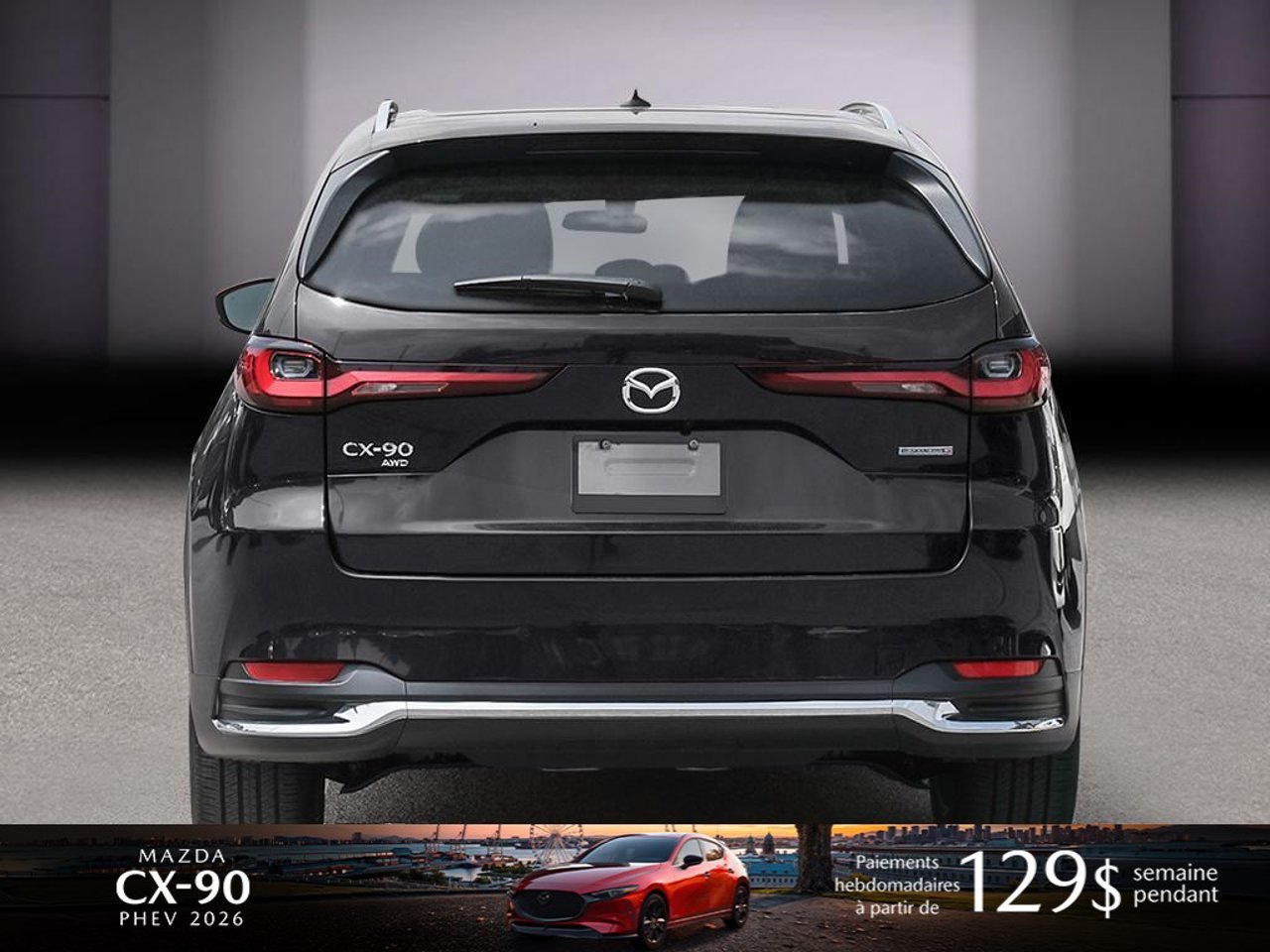 Mazda CX-90 hybride rechargeable JM3KKEHA4T1373805 2026 Noir de jais mica Mirabel - photo #4