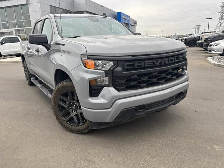 2024 Chevrolet Silverado 1500 Custom Blackout 2.7T | 20in Gloss Black Wheels Grey