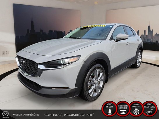 2025 Mazda CX-30 GS LUXURY | 1 PROPRIÉTAIRE | JAMAIS ACCIDENTÉ | CUIR | TOIT OUVRANT | AWD White