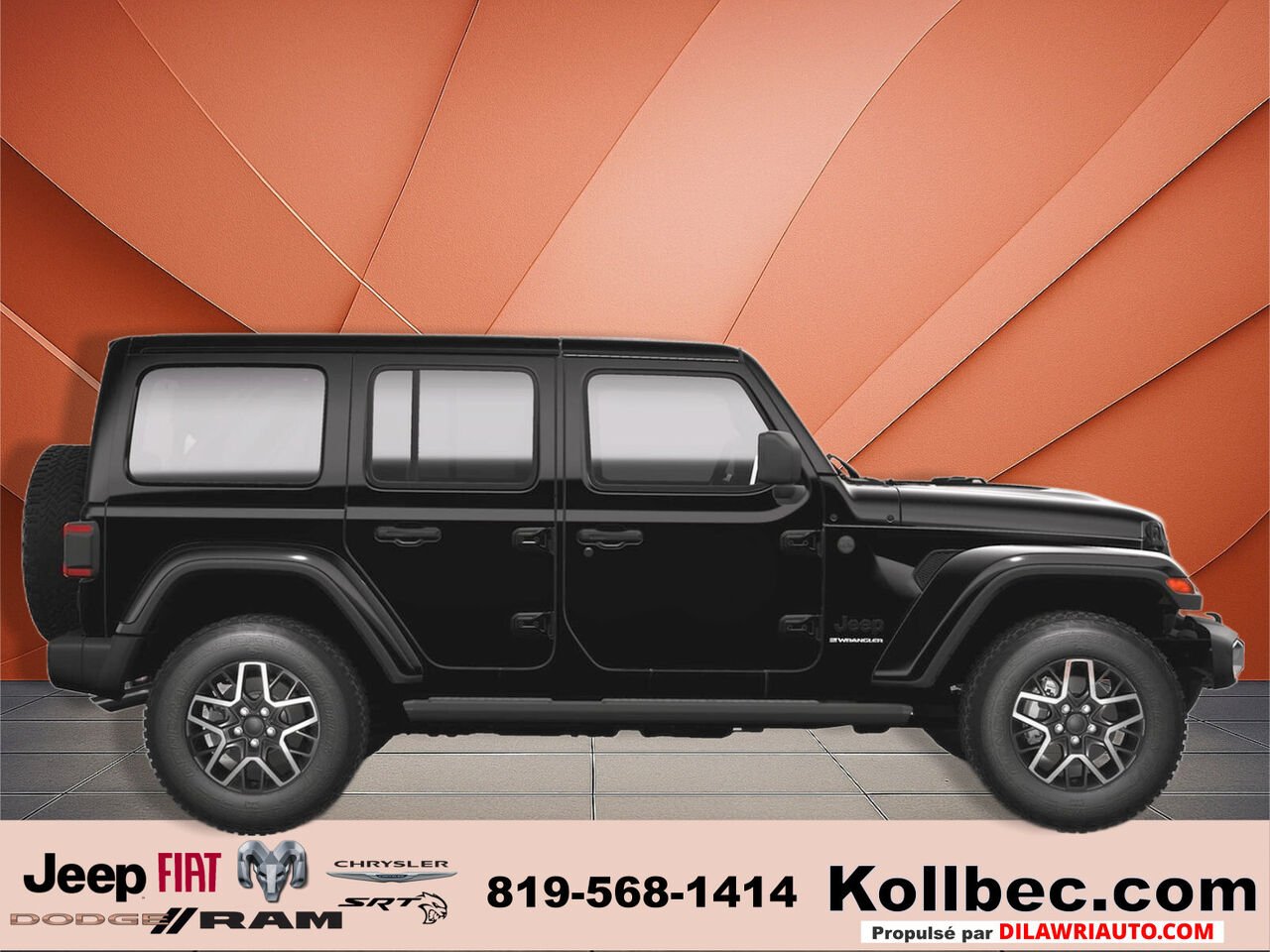 Jeep Wrangler 251260 | Sahara 4 portes 4x4 2025 Noir Gatineau - photo #2