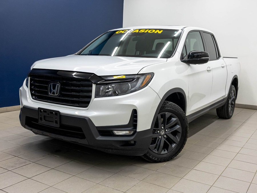 Honda Ridgeline SPORT V6 AWD *TOIT* CARPLAY *SIEGES / VOLANT CHAUF 2023 Blanc