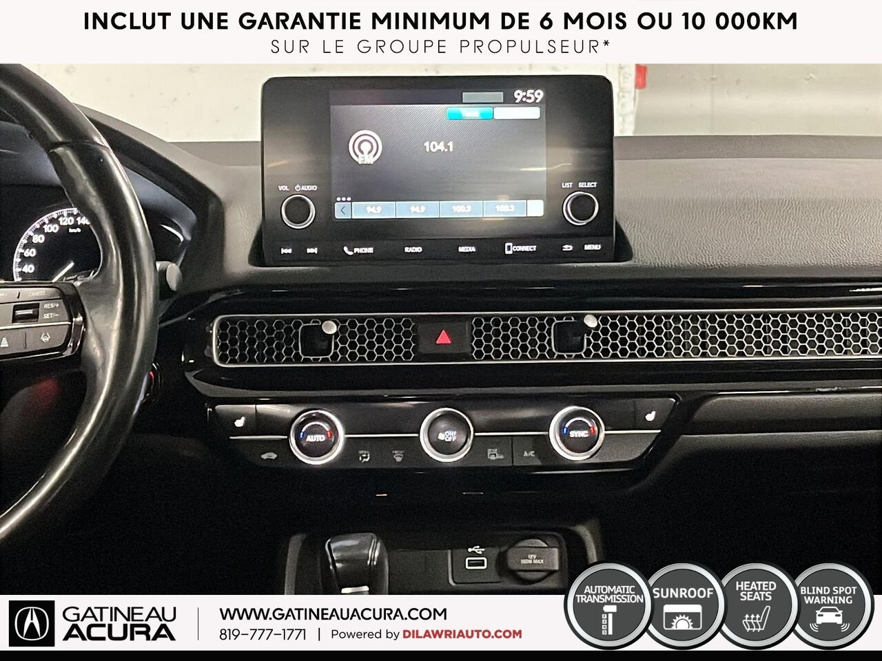 Honda Civic EX 2022 Noir Gatineau - photo #26
