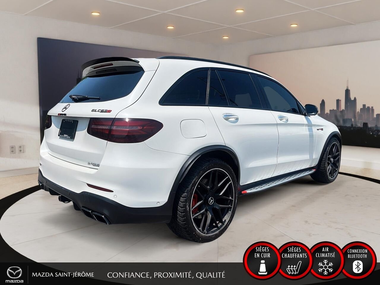 Mercedes-Benz GLC GLC 63 S AMG | CUIR ROUGE | TOIT PANORAMIQUE | 2019 Blanc Saint-Jérôme - photo #5