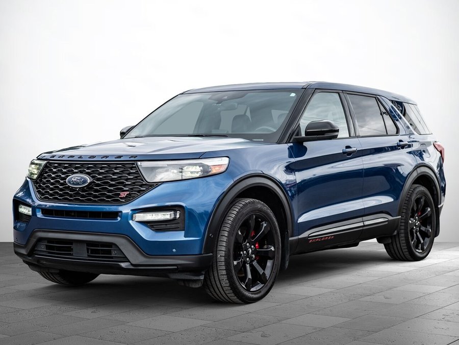 2021 Ford Explorer ST AWD CUIR TOIT PANO CAMERA 360 NAV ANTIVOL Blue