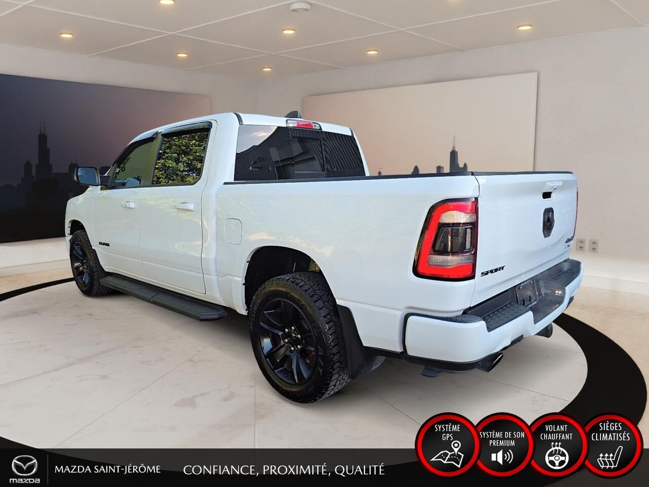 Ram 1500 Sport | caisse de 5 pi 7 po | CUIR | 4X4 | 2022 Blanc Saint-Jérôme - photo #10