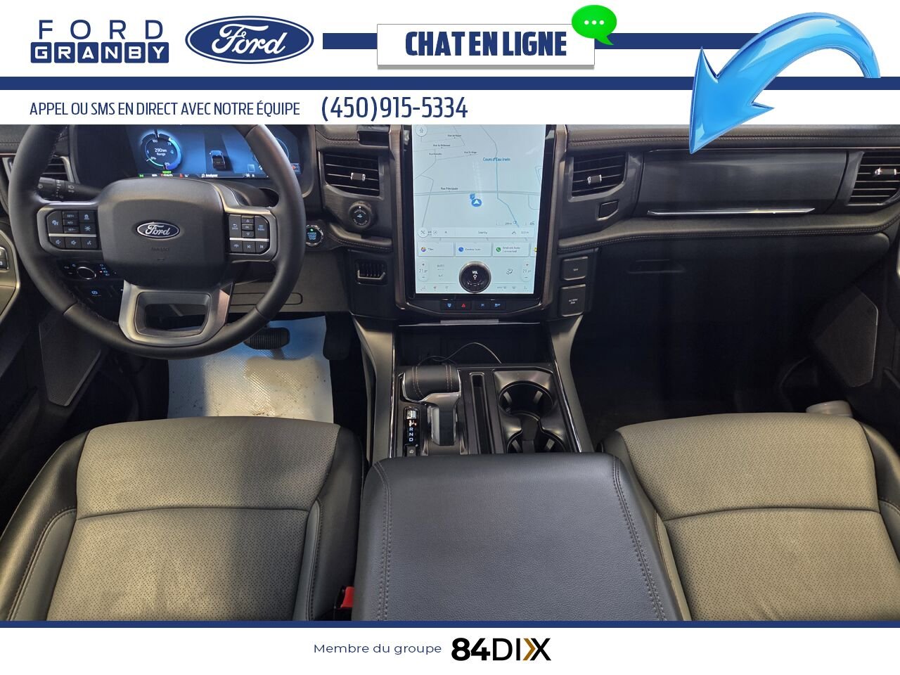 2025 Ford F-150 LIGHTNING LARIAT, CUIR, TOIT White Granby - photo #8