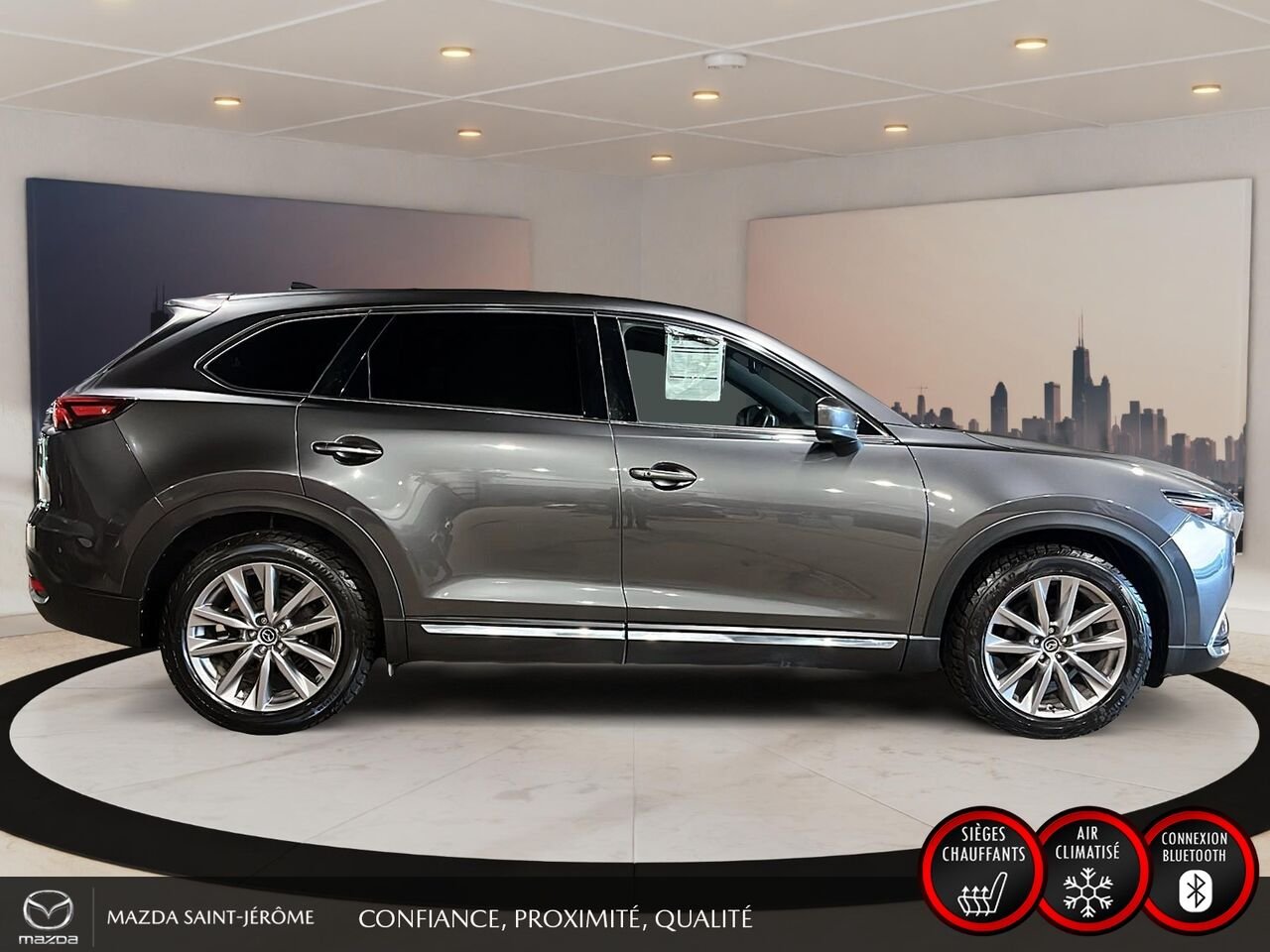 Mazda CX-9 GT | TOIT OUVRANT | CUIR | AWD | 2021 Gris Saint-Jérôme - photo #4