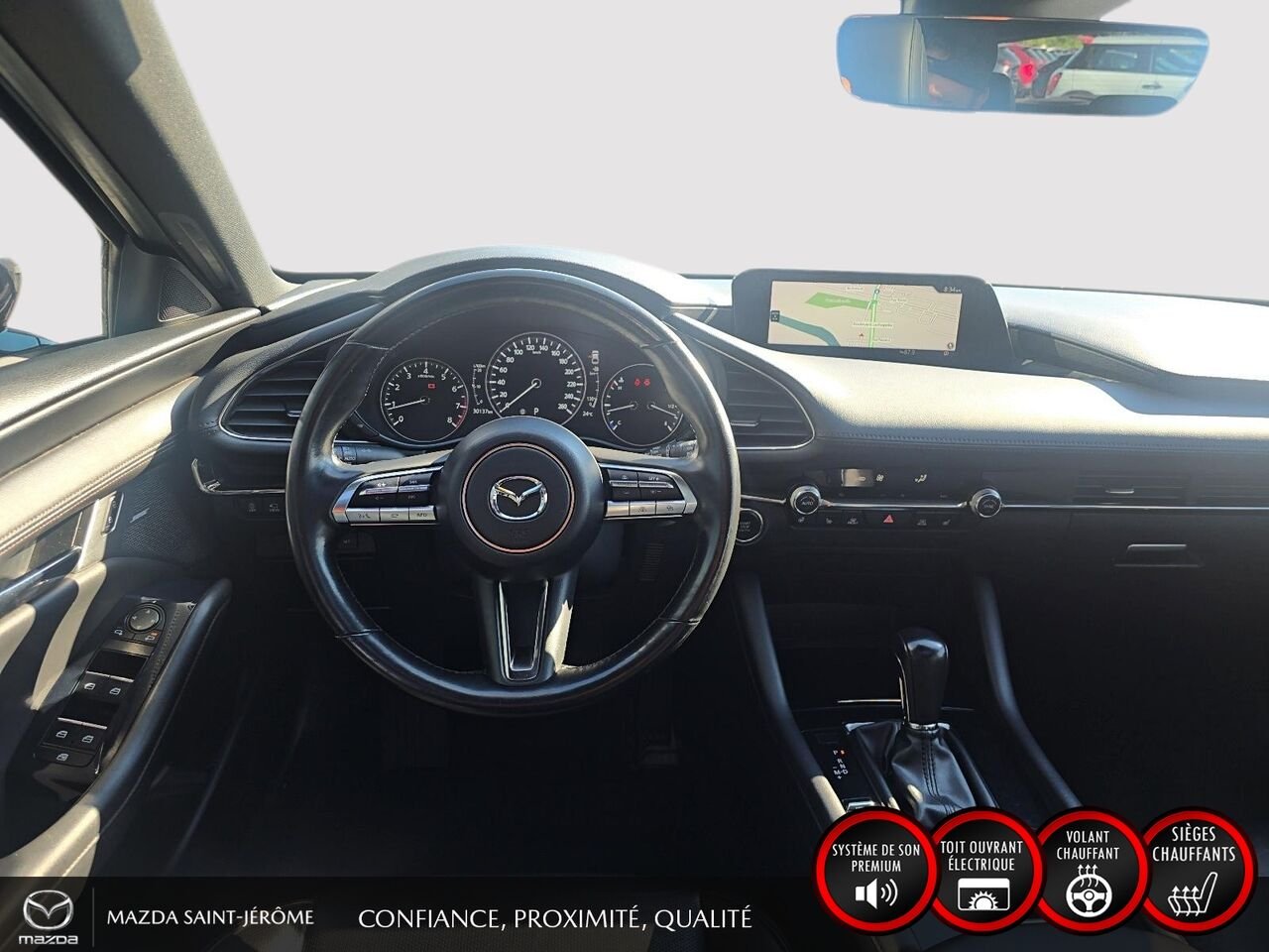Mazda Mazda3 Sport GT | 30 000 KM | CUIR | TOIT OUVRANT | NAVIGATION 2022 Noir Saint-Jérôme - photo #23