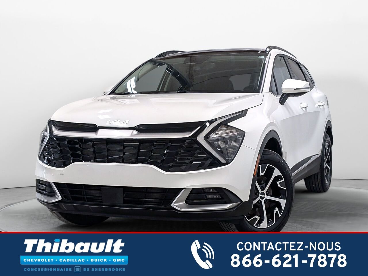 Kia Sportage AWD EX Toit Pano Cuir Sièges et Volant Chauffants 2023 Blanc Sherbrooke - photo #0