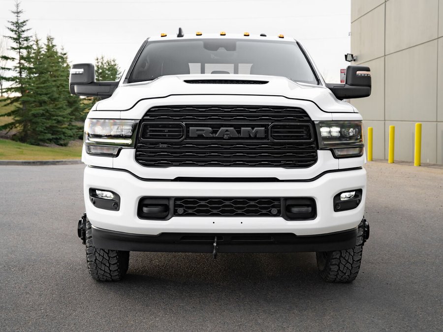 2023 Ram 3500 Limited | Front End PPF | Mega Cab Night Edition | 5th Wheel Prep | Harmon Kardon Sound System White