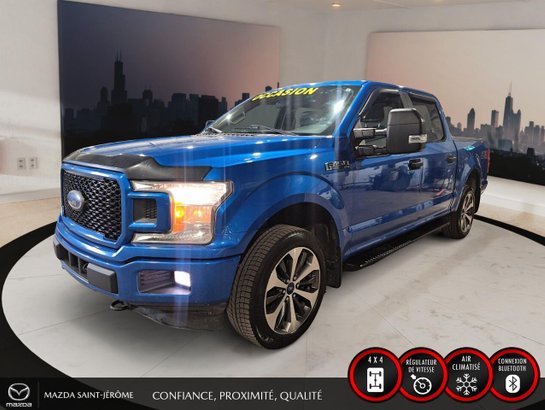 2019 Ford F-150 XL SPORT | JAMAIS ACCIDENTÉ | 2.7L ECOBOOST | 4X4 | SUPERCREW | ENSEMBLE REMORQUAGE Blue