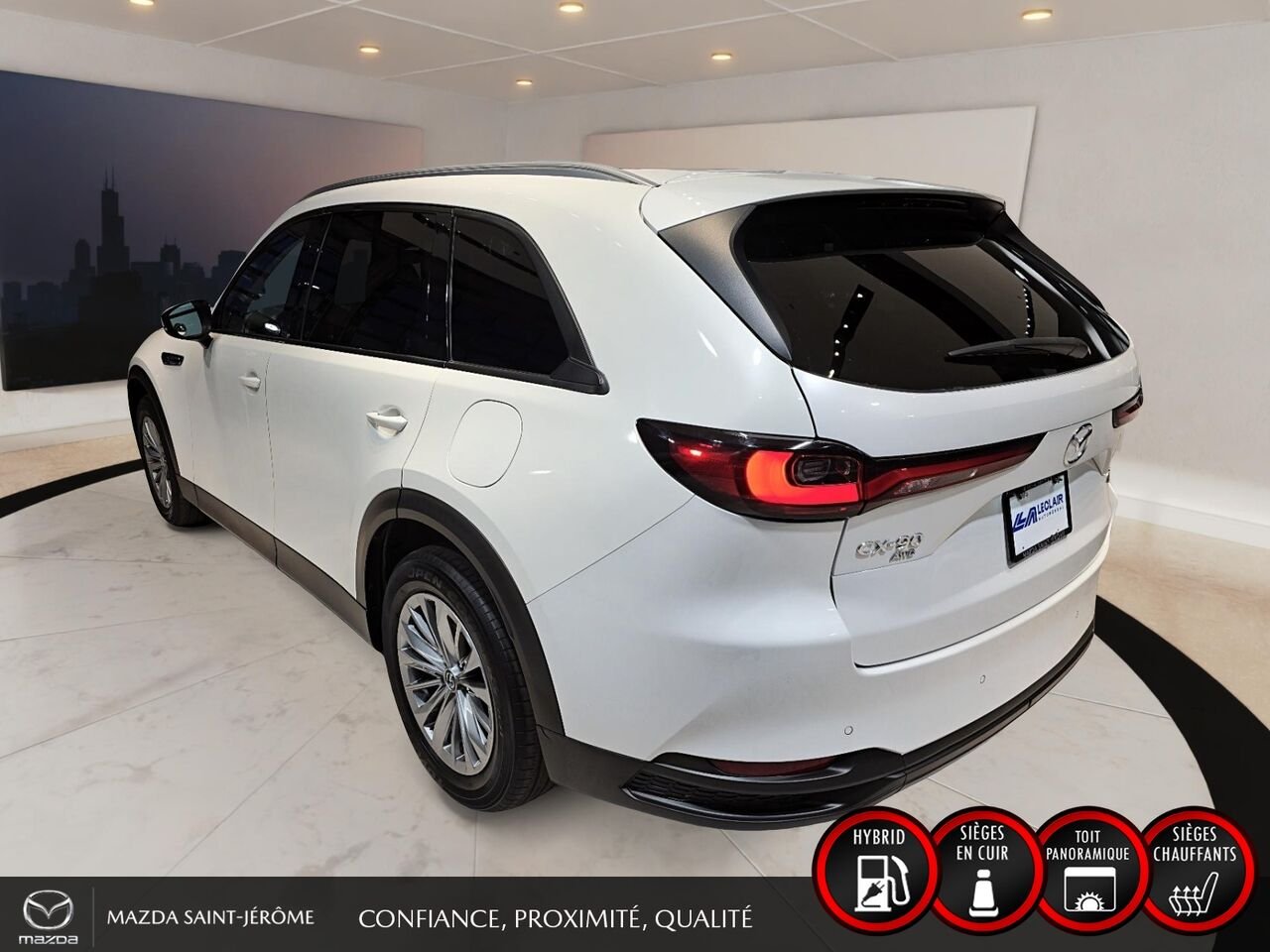 2024 Mazda CX-90 hybride rechargeable GS-L | 1 PROPRIÉTAIRE | HYBRIDE RECHARGEABLE | CUIR | TOIT OUVRANT | AWD White Saint-Jérôme - photo #8