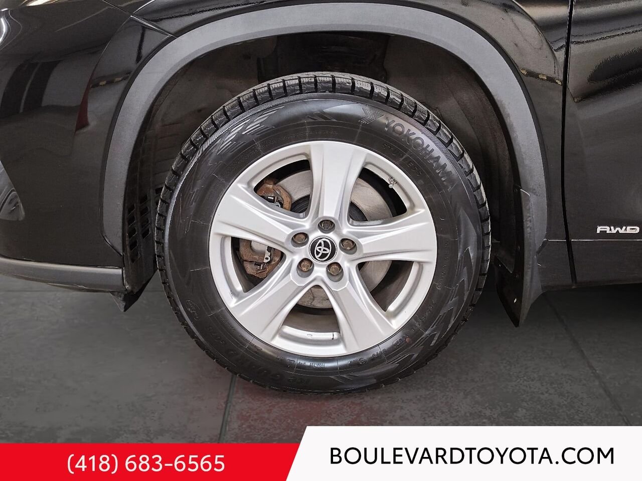 Toyota Highlander 550001-6 | LE, HYBRIDE, AWD 2023 Noir Québec - photo #6
