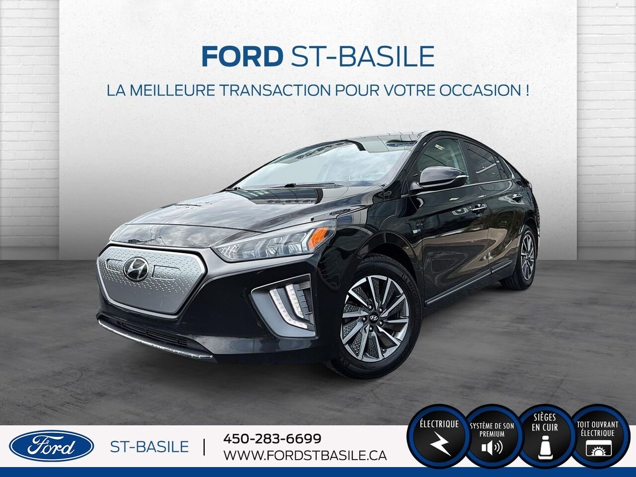 HYUNDAI Ioniq électrique 2020 Noir Saint-Basile-le-Grand - photo #0