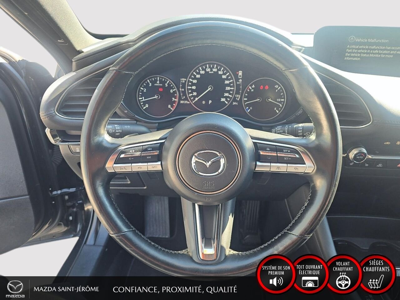 Mazda Mazda3 Sport GT | 30 000 KM | CUIR | TOIT OUVRANT | NAVIGATION 2022 Noir Saint-Jérôme - photo #13