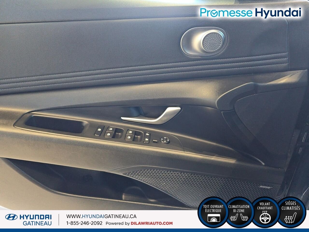 Hyundai Elantra hybride Luxury ***hybrid, cuir , toit ouvrant*** 2023 Noir Ottawa & Gatineau - photo #9