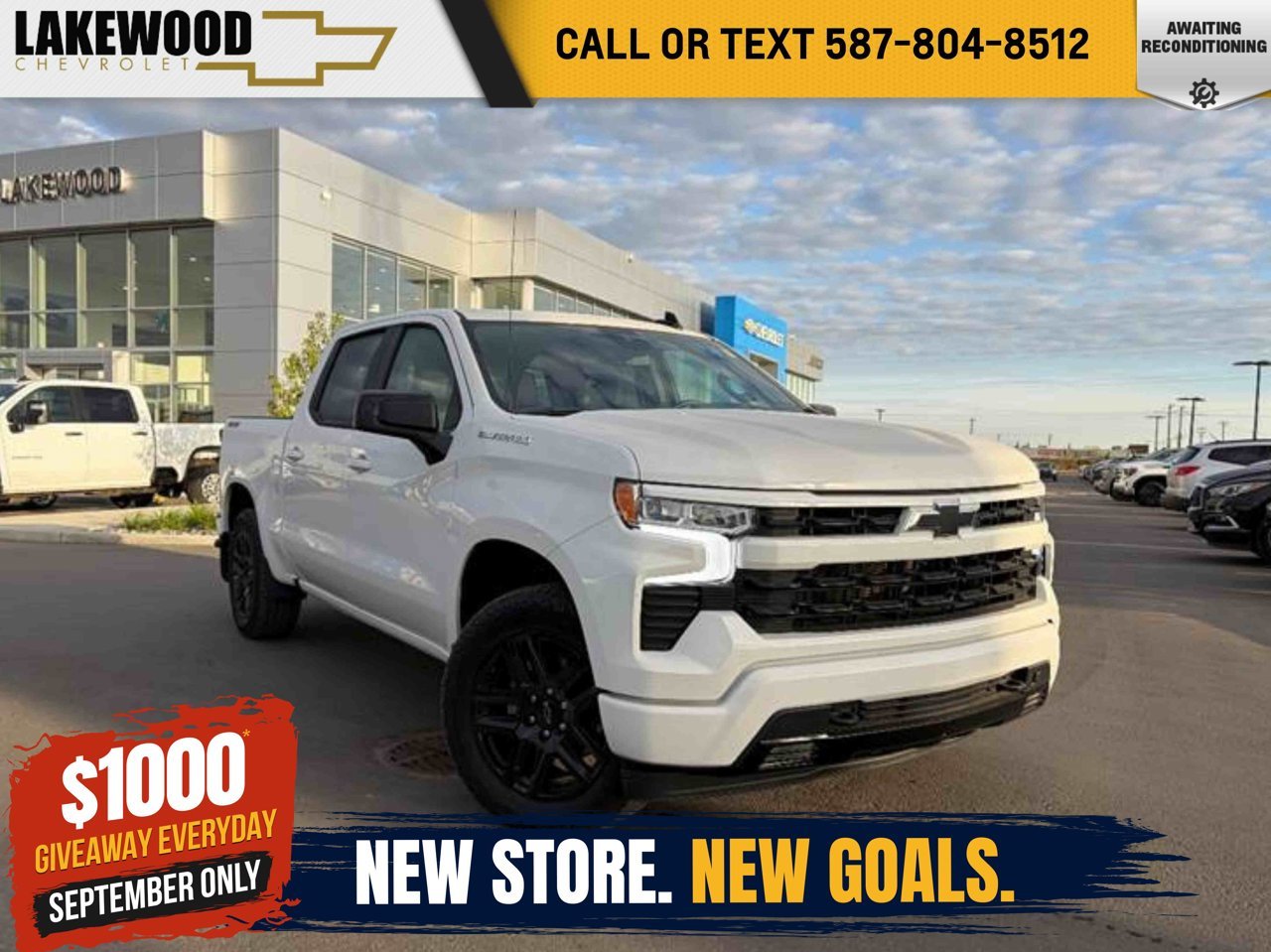 2025 Chevrolet Silverado 1500 4WD Crew Cab 147 RST White Sherwood Park - photo #0