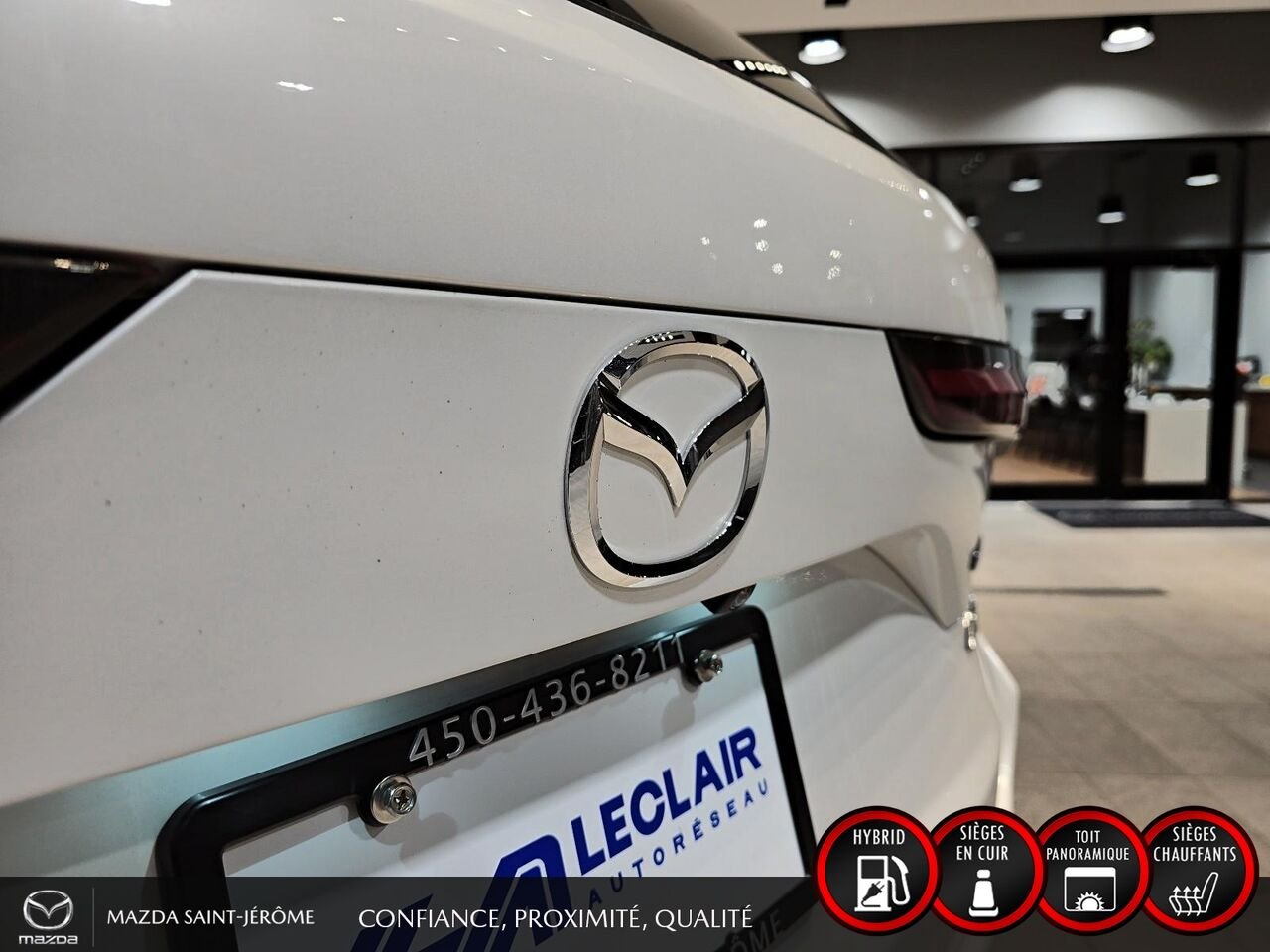 2024 Mazda CX-90 hybride rechargeable GS-L | 1 PROPRIÉTAIRE | HYBRIDE RECHARGEABLE | CUIR | TOIT OUVRANT | AWD White Saint-Jérôme - photo #7