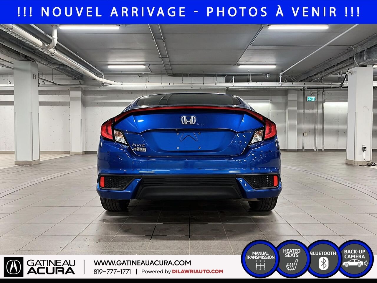Honda Civic Coupé LX 2017 Bleu Ottawa & Gatineau - photo #5