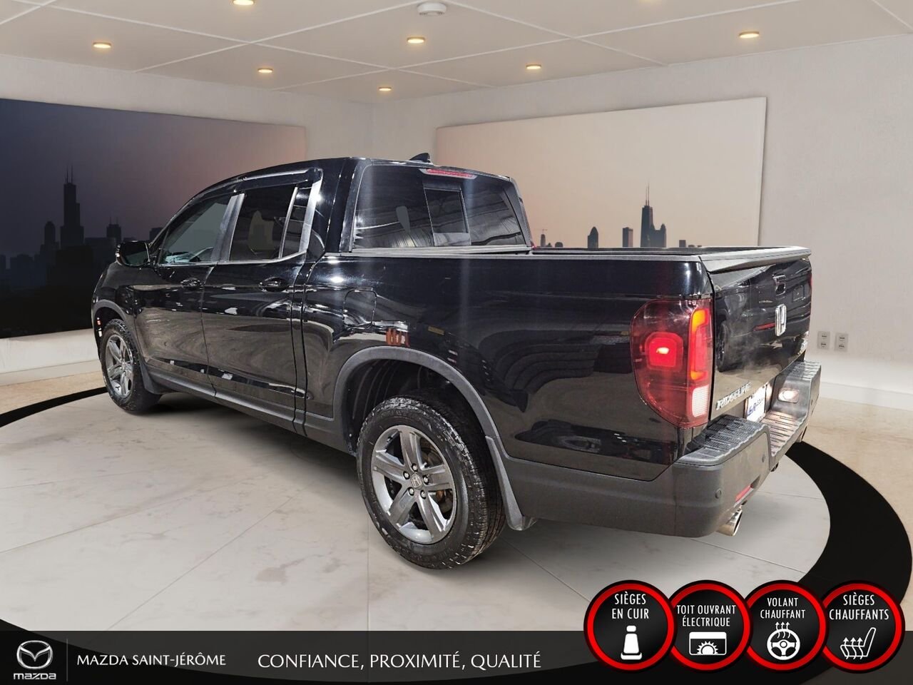 2022 Honda Ridgeline EX-L | 4X4 | TOIT OUVRANT | CUIR | VOLANT CHAUFFANT | DÉMARREUR À DISTANCE Black Saint-Jérôme - photo #9