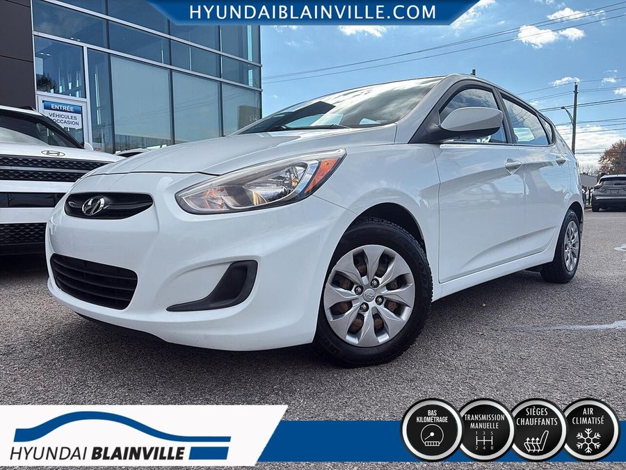 2017 Hyundai Accent Voiture à hayon, 5 portes, boîte manuelle GL White
