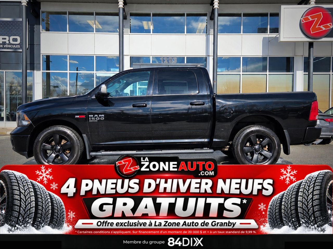 Ram 1500 Ecodiesel SLT 2019 Noir Granby - photo #2
