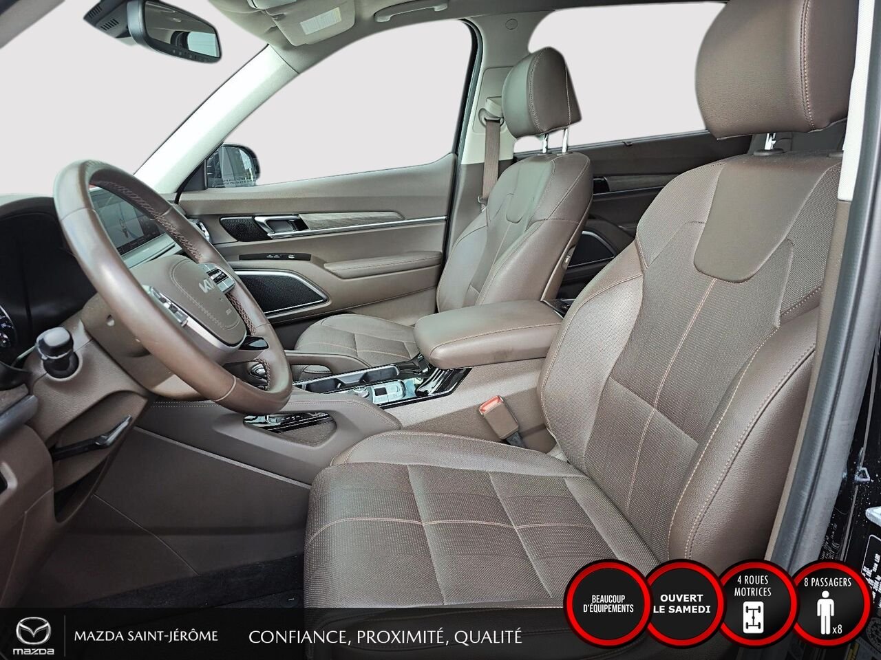 Kia Telluride SX | CUIR BRUN | 8 PASSAGERS | TOIT OUVRANT | 2022 Noir Saint-Jérôme - photo #16