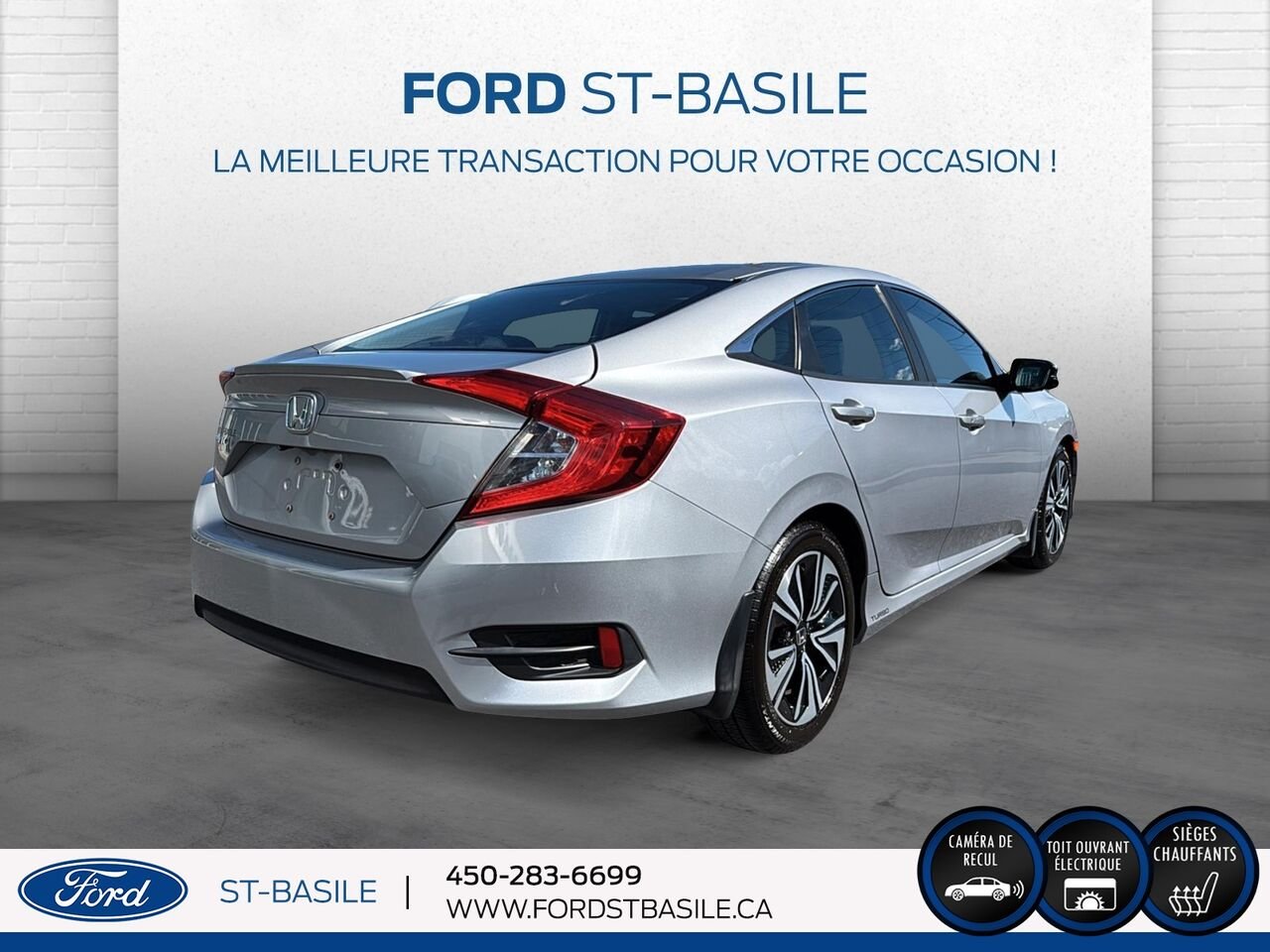 HONDA CIVIC 2018 Argent Saint-Basile-le-Grand - photo #8
