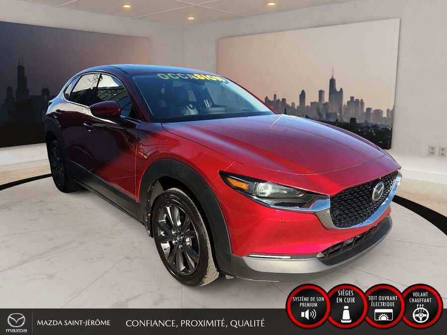2023 Mazda CX-30 GT | 1 PROPRIÉTAIRE | JAMAIS ACCIDENTÉ | AWD | CUIR | TOIT OUVRANT | MAGS NOIR Red
