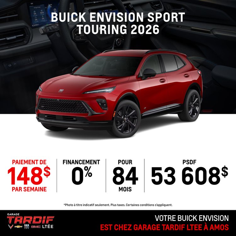 TARDIF promo septembre Envision ST 2026