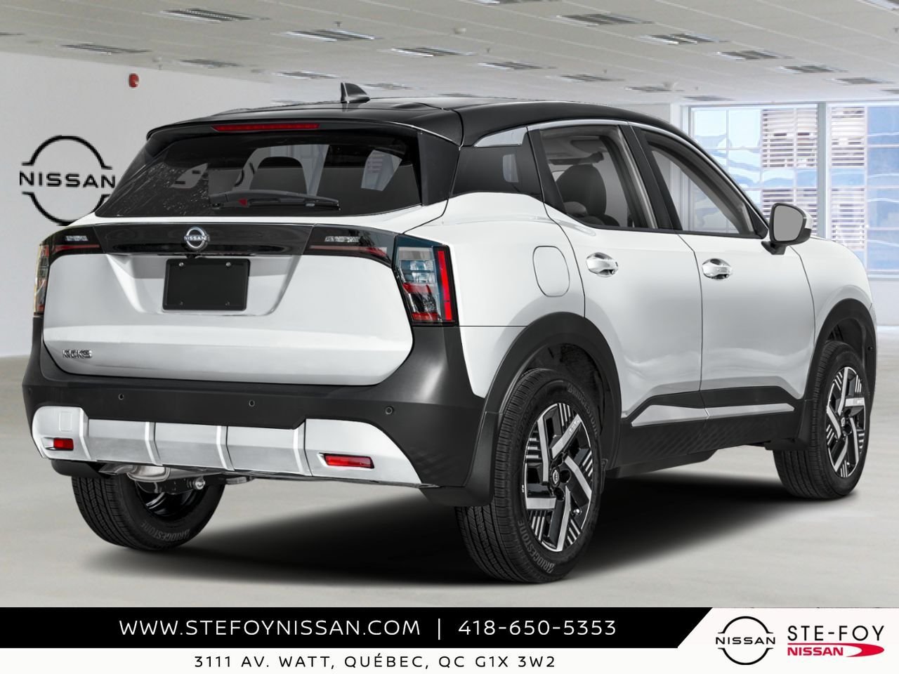 2027 NISSAN Kicks Aspen White TriCoat/Super Black Ste-Foy - photo #2