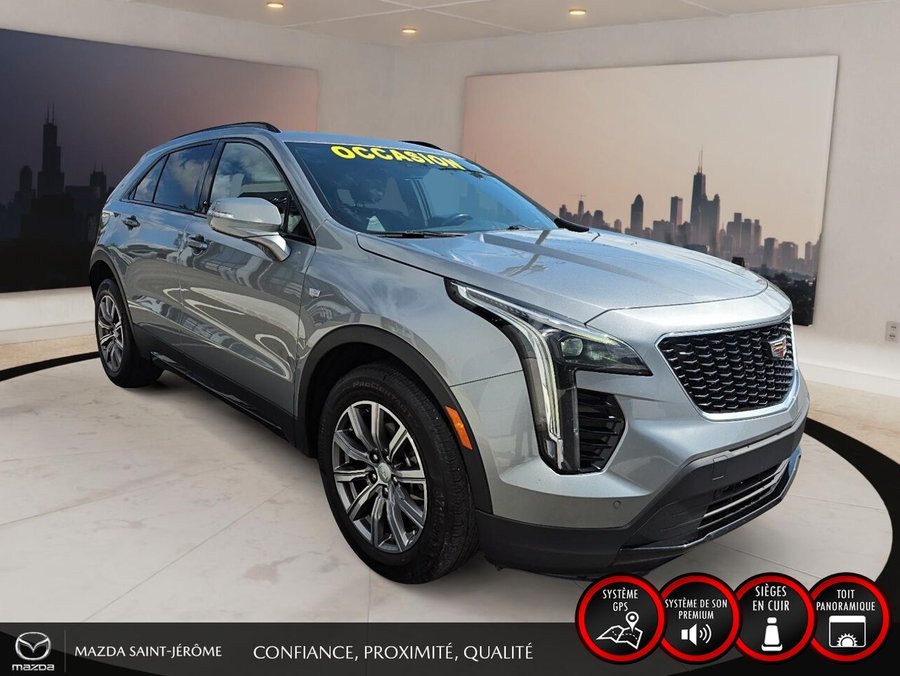 Cadillac XT4 Sport | TOIT PANORAMIQUE | CUIR | AWD | SIÈGES AVANT ET ARRIÈRE CHAUFFANTS 2023 Gris