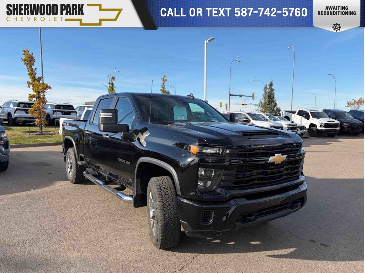 2026 Chevrolet Silverado 2500HD 4WD Crew Cab 159 Custom Black Sherwood Park - photo #0