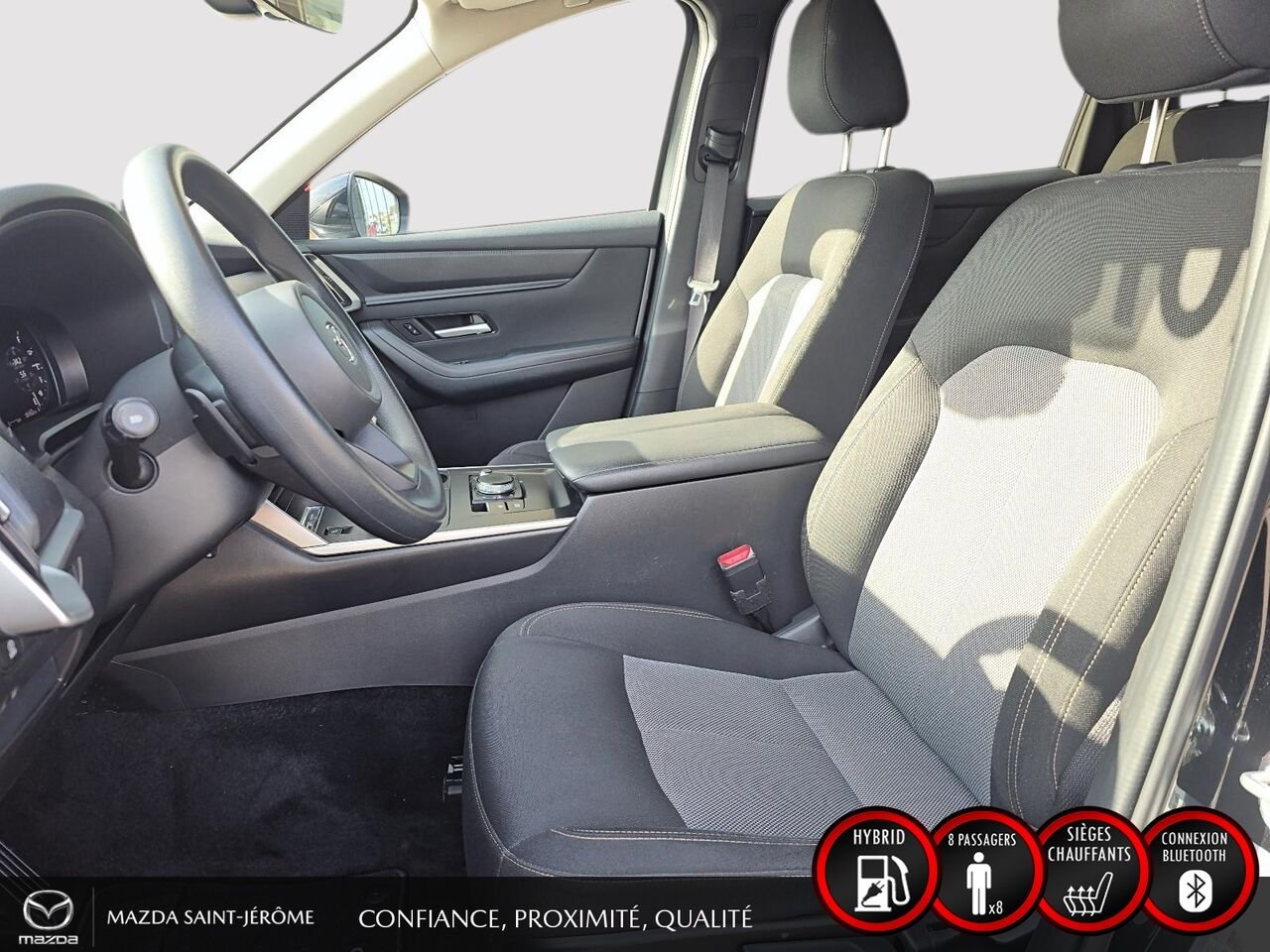 2024 Mazda CX-90 hybride rechargeable GS | 1 PROPRIÉTAIRE | JAMAIS ACCIDENTÉ | HYBRIDE RECHARGEABLE | AWD | DÉMARREUR À DISTANCE Black Saint-Jérôme - photo #16