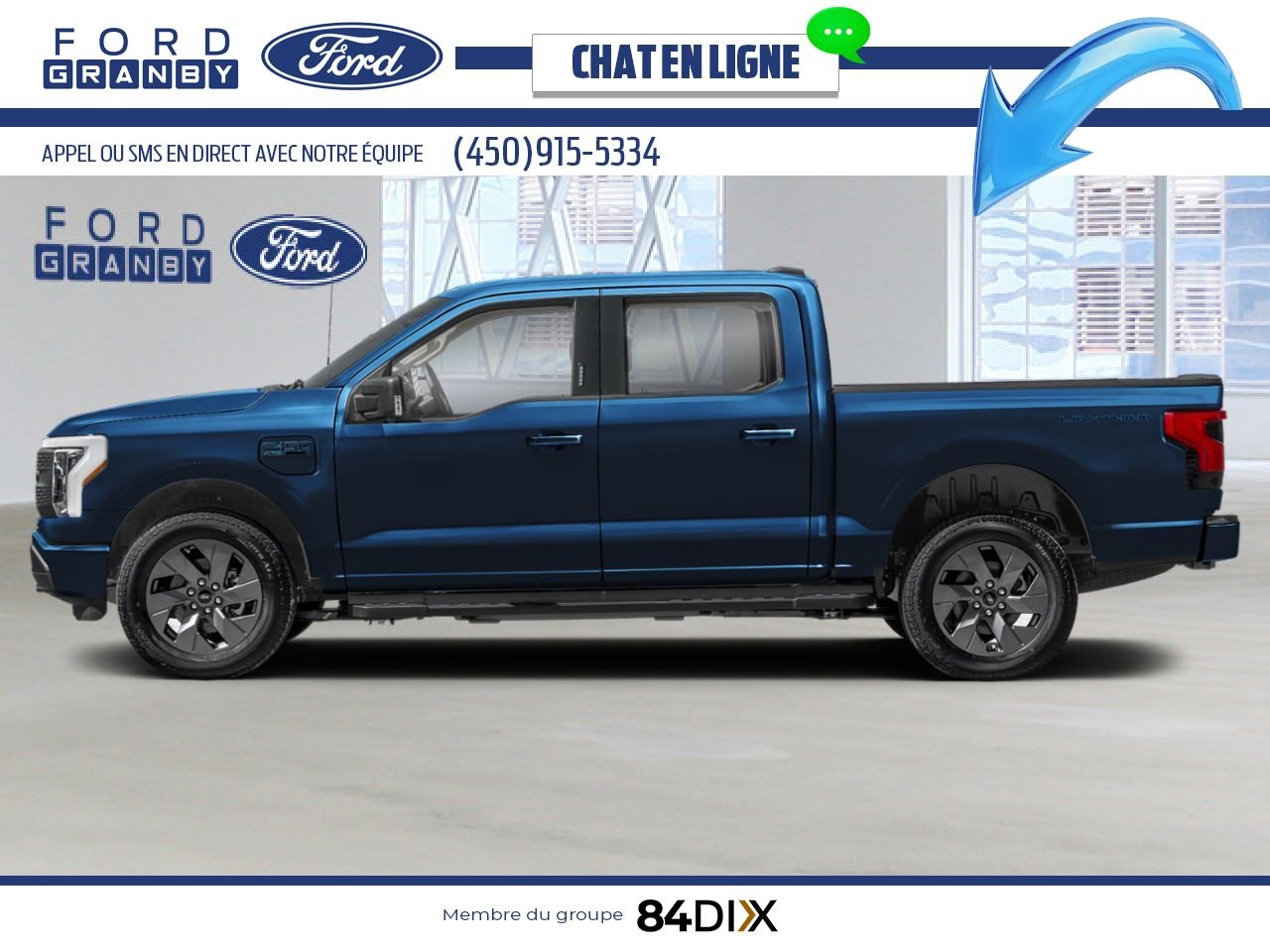 Ford F-150 Lightning 2025 Bleu antimatière métallisé Granby - photo #1