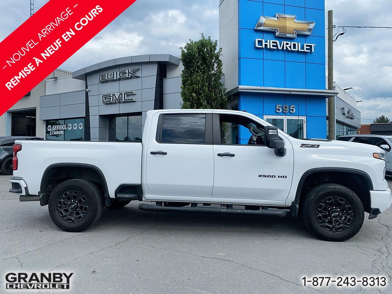 2024 Chevrolet Silverado 2500HD LT crewcab diesel BOITE 6.6 | G3883 White Granby - photo #3
