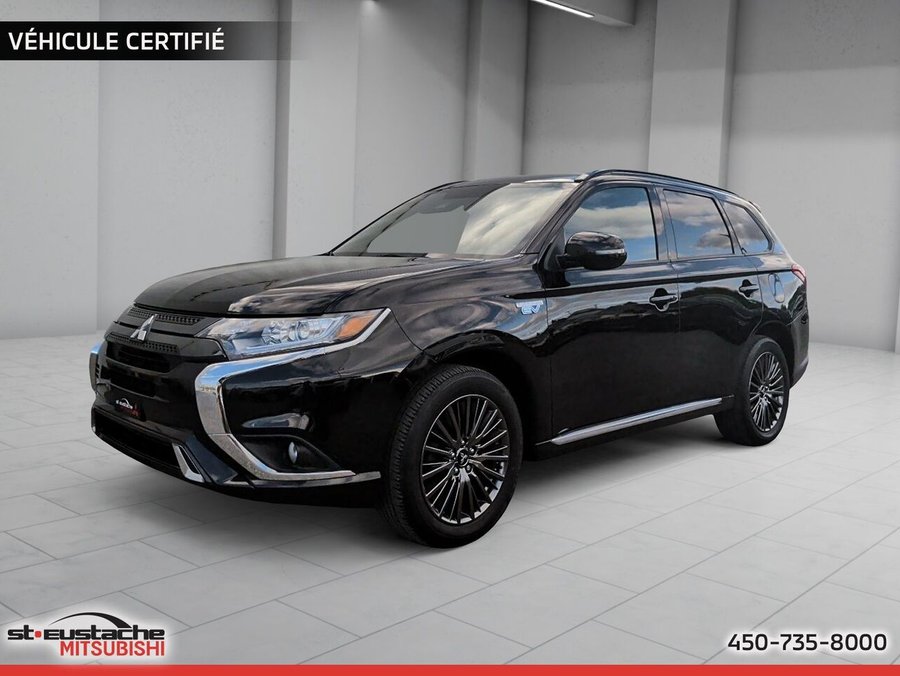 Mitsubishi Outlander PHEV Black Edition Traction Intégrale-cuir-toit ouvrant-sièges et volant chauffants 2022 Noir